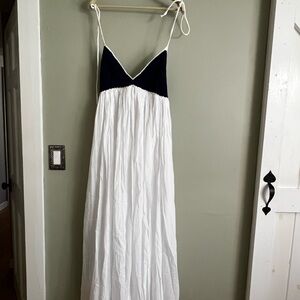 White and Black Maxi Dress